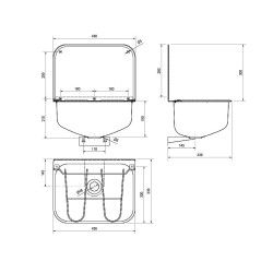 KWC Lokka Saimniecības izlietne 436x339x190mm