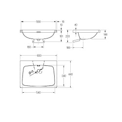 KWC Suvas Saimniecības izlietne 600x440x146mm