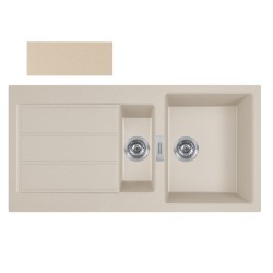 Virtuves izlietne FRANKE Tectonite SIRIUS 100x50 cm, S2D 651 bēšīga