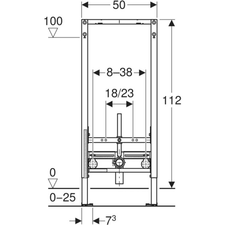 Geberit Duofix Bidē montāžas rāmis, 111.510.00.2
