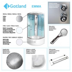 Dušas kabīne Gotland  EMMA  80x80cm ar paliktni, 441980