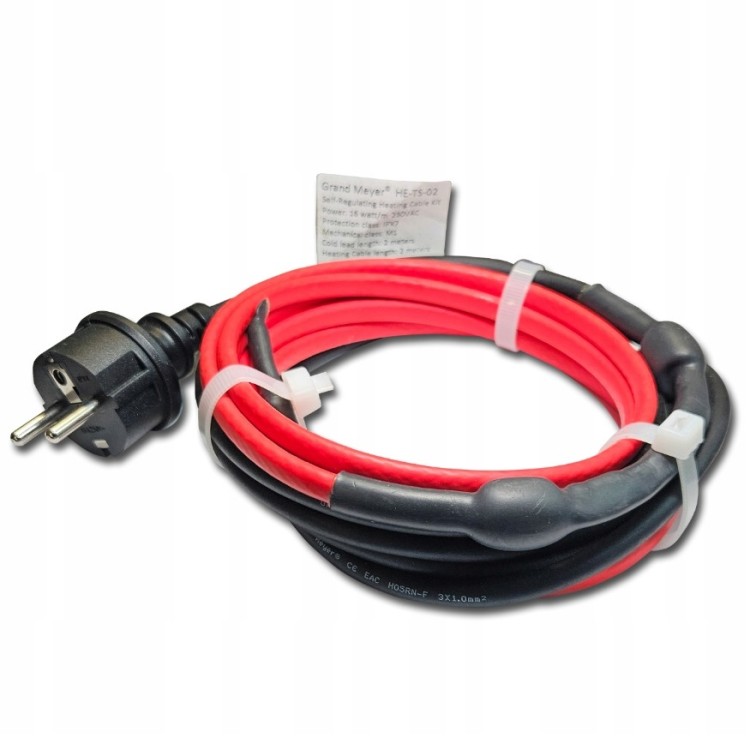 Pretapledojuma sistēma caurulēm Grand Meyer 10m 160W, HE-TS-10