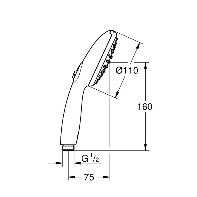 Rokas duša Grohe Tempesta 100, 26161003