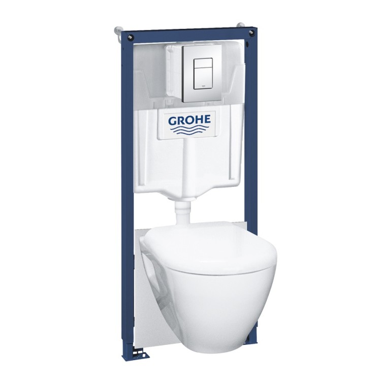 Komplekts Grohe SEREL WC+rāmis Rapid SL+poga Skate Cosmo