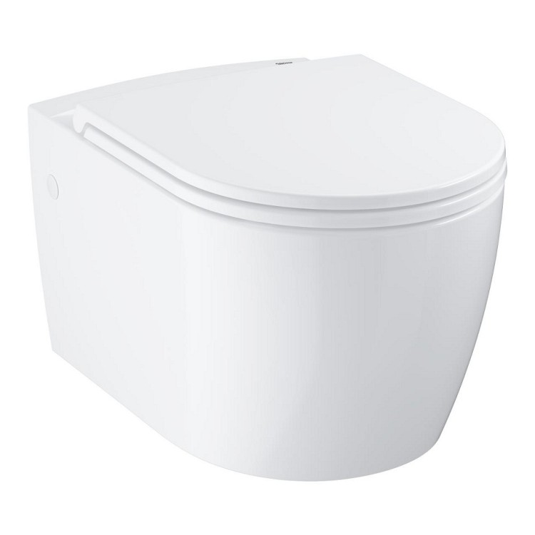 Tualetes pods piekaramais Grohe BauCeramic Rimless ar Soft Close vāku