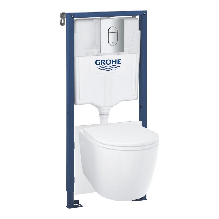 Komplekts Grohe Bau Ceramic WC+rāmis Rapid SL+poga, 103849SH00