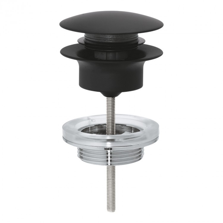 Sifona izplūde Grohe Push-open, Phantom black