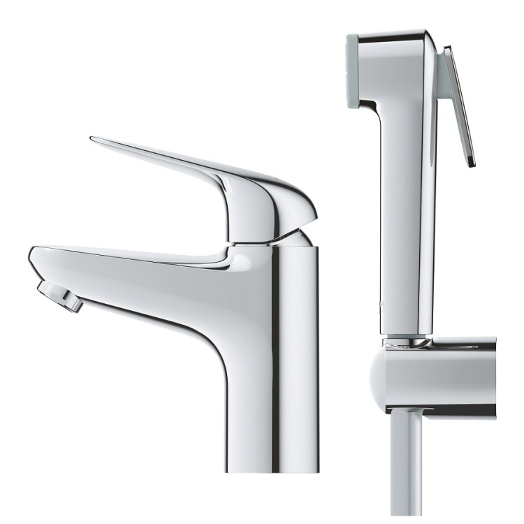 Izlietnes maisītājs ar bidetta rokas dušu Grohe Euroeco, hroms 24264001