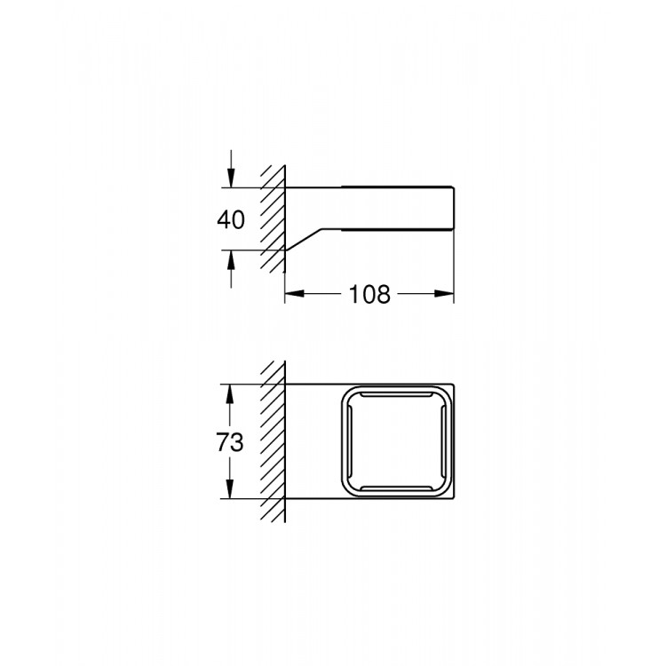 Turētājs Grohe Selection Cube, hroms