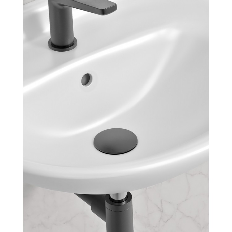 Sifona izplūde Gustavsberg Push-down, melns matēts