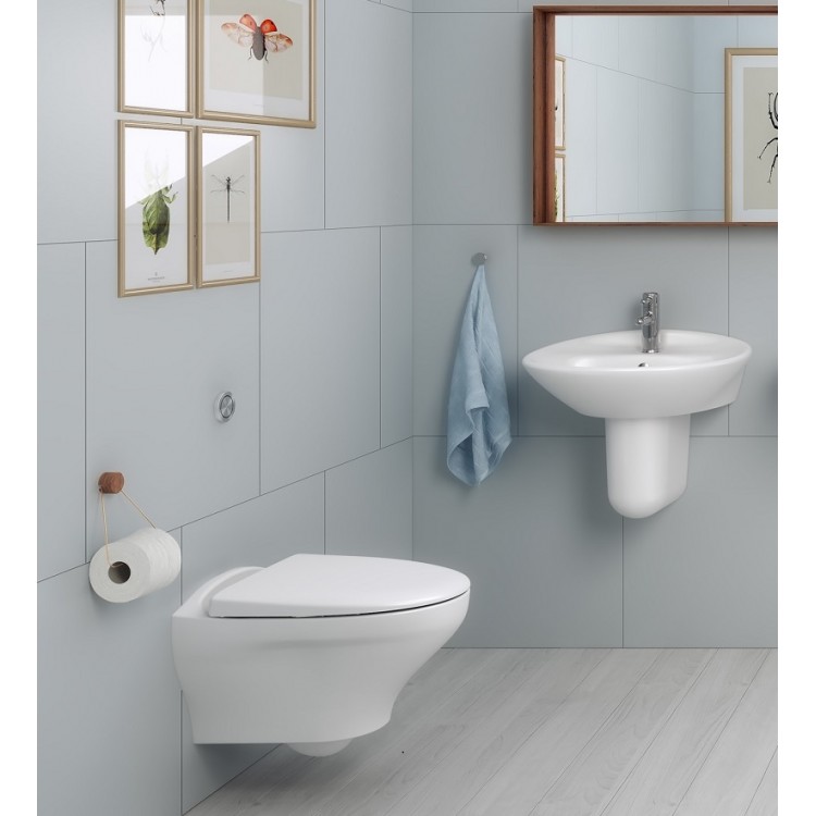 Tualetes pods piekaramais Gustavsberg Estetic C+ ar Soft Close QR vāku, GB1183300R1030