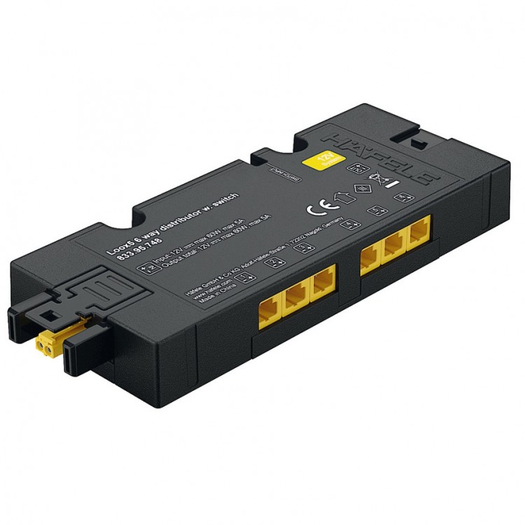 Sadalītājs HAFELE LOOX LED5 6 + 1 slēdža izeja, 12V