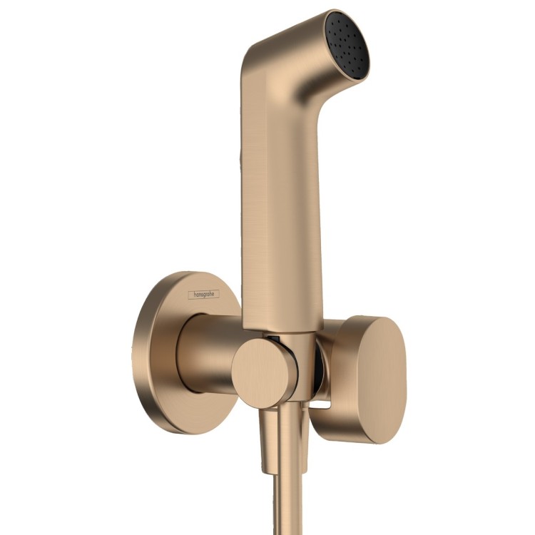 Iebūvējamā bidetta maisītāja virsapmetuma daļa Hansgrohe Round EcoSmart+, matēta bronza 29232140