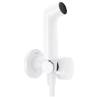 Iebūvējamā bidetta maisītāja virsapmetuma daļa Hansgrohe Round EcoSmart+, balts matēts 29232700