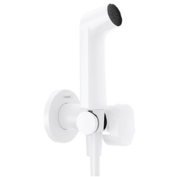 Iebūvējamā bidetta maisītāja virsapmetuma daļa Hansgrohe Round EcoSmart+, balts matēts 29232700