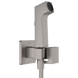 Iebūvējamā bidetta maisītāja virsapmetuma daļa Hansgrohe Square EcoSmart+, matēts melns hroms 29233340
