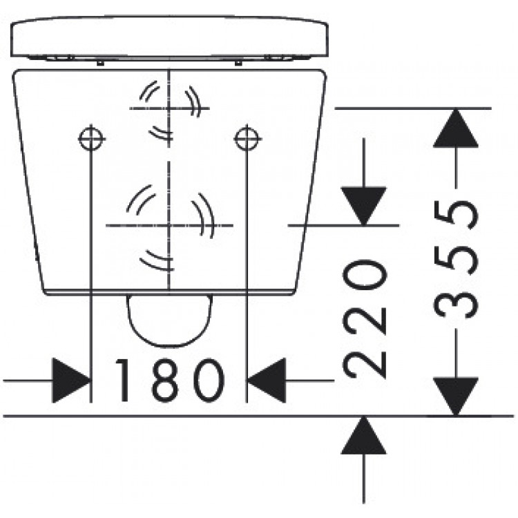 Tualetes pods piekaramais Hansgrohe EluPura Q Rimless HygieneEffect ar Soft Close vāku, AquaFall Flush