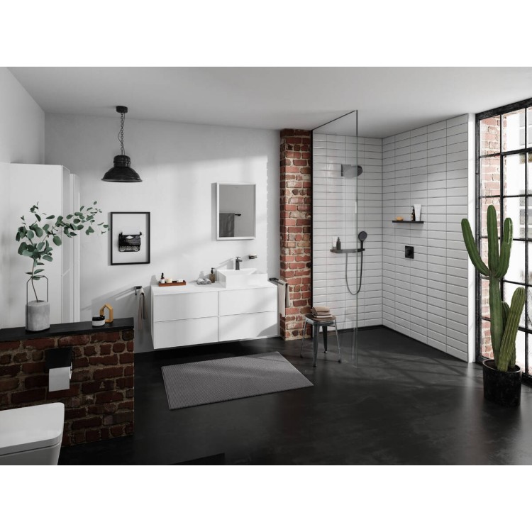 Izlietnes maisītājs Hansgrohe Tecturis E 110 CoolStart ar pop-up noteces aizvaru, melns matēts