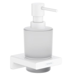 Ziepju dozators ar turētāju Hansgrohe AddStoris, balts matēts