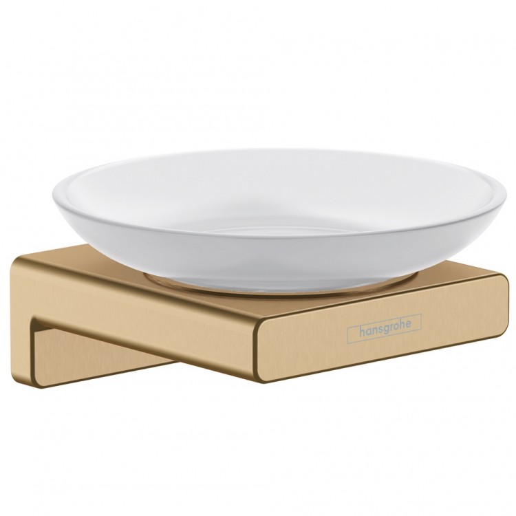 Ziepju trauks ar turētāju Hansgrohe AddStoris, matēta bronza