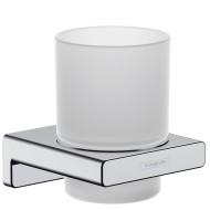 Glāze ar turētāju Hansgrohe AddStoris, hroms