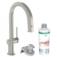 Virtuves izlietnes maisītājs ar filtrēšanas sistēmu 210 un izvelkamu izteku Hansgrohe  Aqittura M91, 76801800