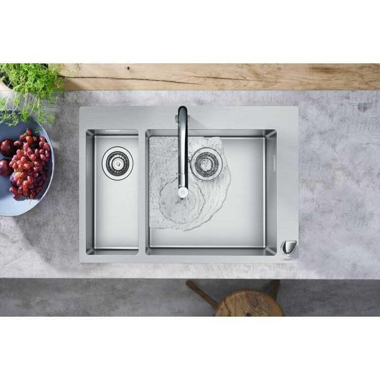 Virtuves izlietne Hansgrohe S711-F655 755x500mm, stainless steel