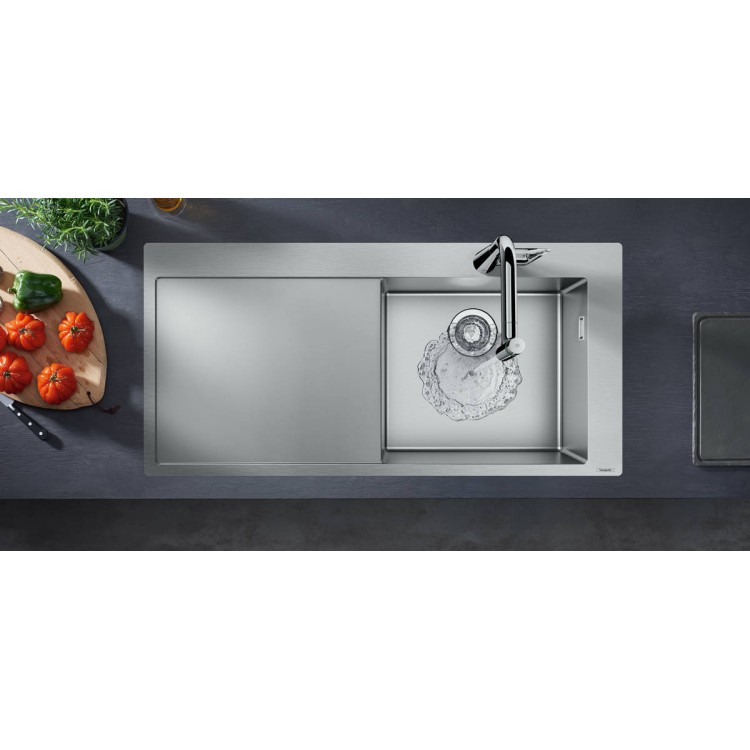 Virtuves izlietne Hansgrohe S715-F450 L 1045x510 mm, stainless steel