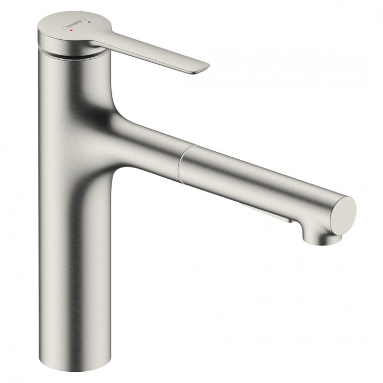 Virtuves izlietnes maisītājs ar izvelkamu izteku Hansgrohe Zesis M33-160, 2jet, 74801800