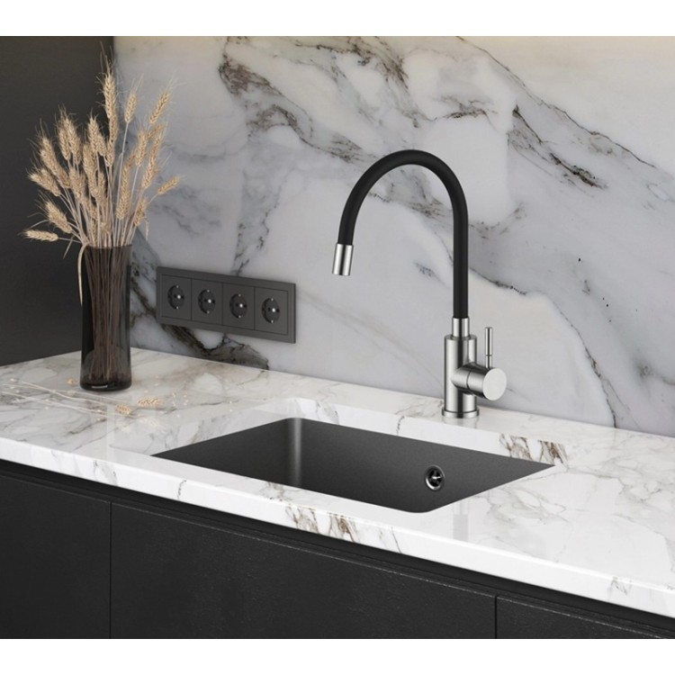 Virtuves izlietnes maisītājs Helika Flexa ar lokanu izteku, 5543-002