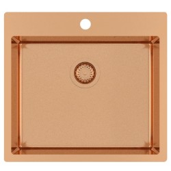 Virtuves izlietne HELIKA TERRA Nerūsējošā tērauda 550x505 mm, varš