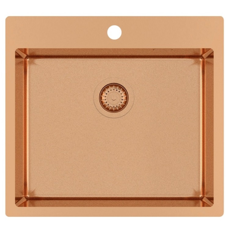 Virtuves izlietne HELIKA TERRA Nerūsējošā tērauda 550x505 mm, varš