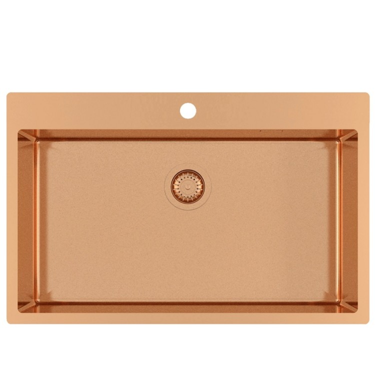 Virtuves izlietne HELIKA TERRA Nerūsējošā tērauda 790x505 mm, varš