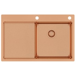 Virtuves izlietne HELIKA TERRA Nerūsējošā tērauda 780x500 mm, varš R