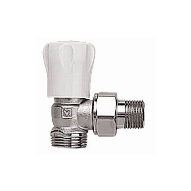 Radiatora vārsts ar roku regulējams Herz-GP G1/2-G3/4, leņķa