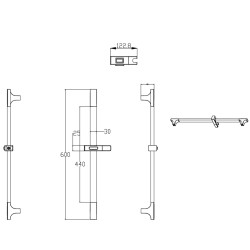Dušas komplekts HERZ SQ A50, melns UH12464B