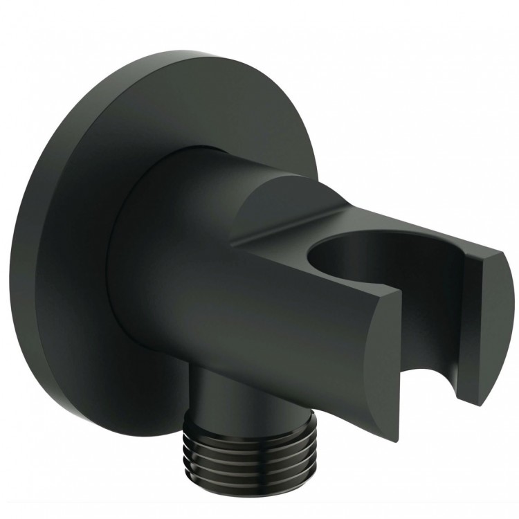 Dušas izvads no sienas Ideal Standard 1/2 x 1/2 āv, melns