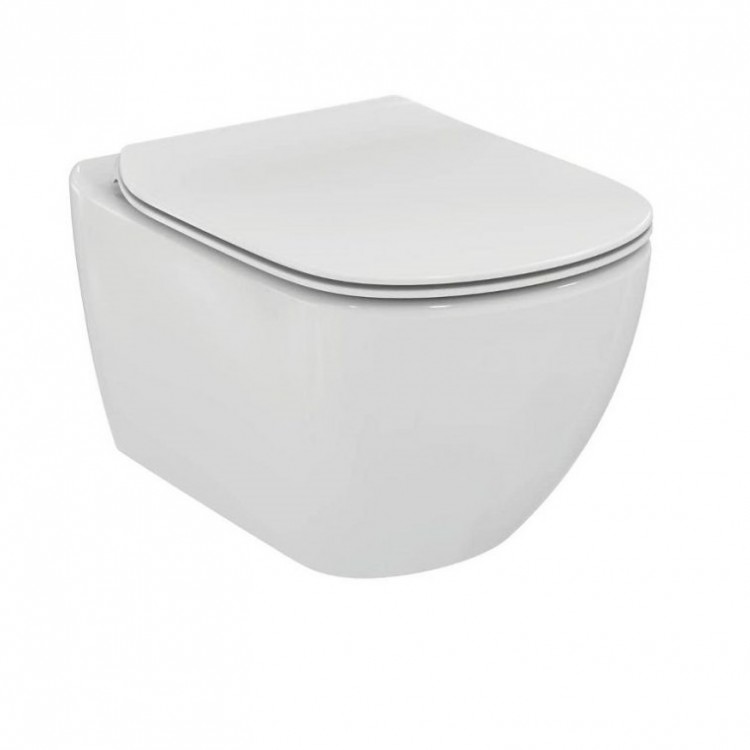 Tualetes pods piekaramais Ideal Standard Tesi RimLs+ ar Soft Close vāku, T493201+T552201