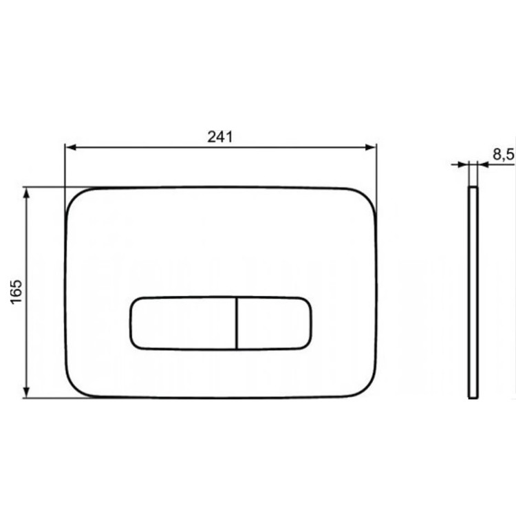 Iebūvējamais rāmis tualetes podam Ideal Standard ar hromētu pogu, R020467/0123AA