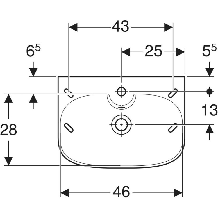 Vannas istabas izlietne IFO VINTA 50x36cm cm, balta