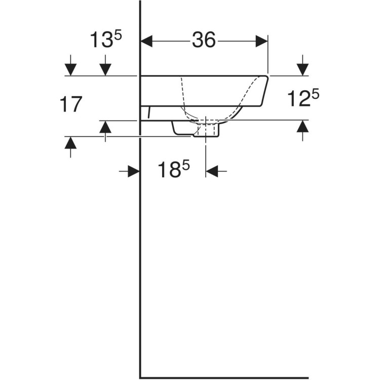 Vannas istabas izlietne IFO VINTA 50x36cm cm, balta