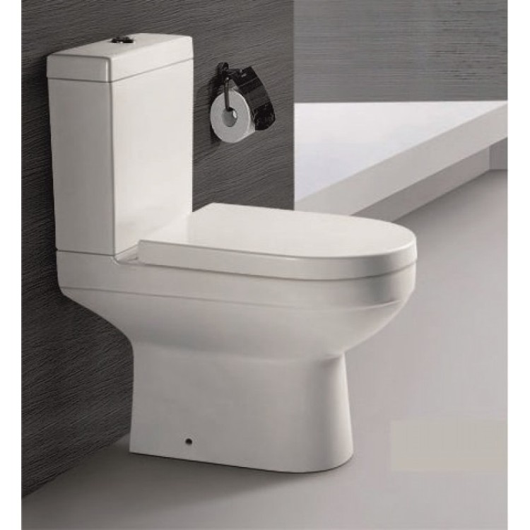 Tualetes pods Inter Ceramic Esai Rimless ar Soft Close poda vāku, balts