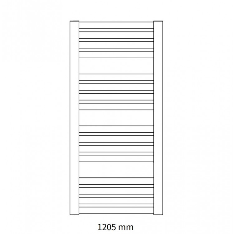 Dvieļu žāvētājs Instal Projekt MAKAO 477x1205 mm, melns matēts