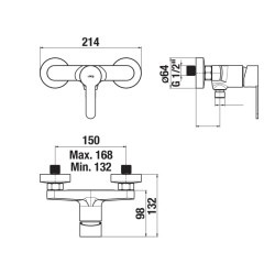 Dušas maisītājs JIKA Lyra Smart, hroms