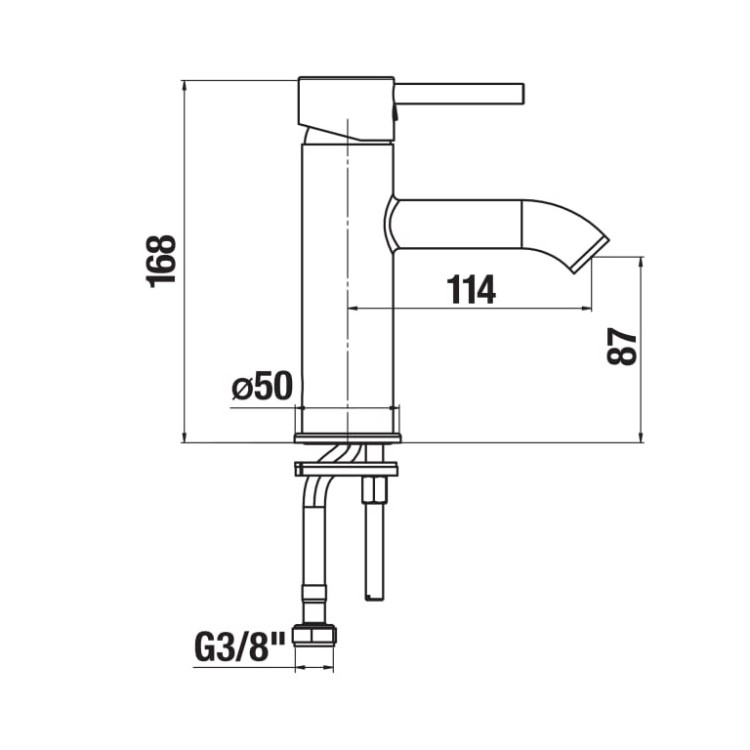 Izlietnes maisītājs JIKA Mio Style, melns matēts