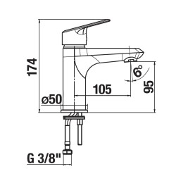 Izlietnes maisītājs JIKA Talas Trendy, hroms H3112E1004110