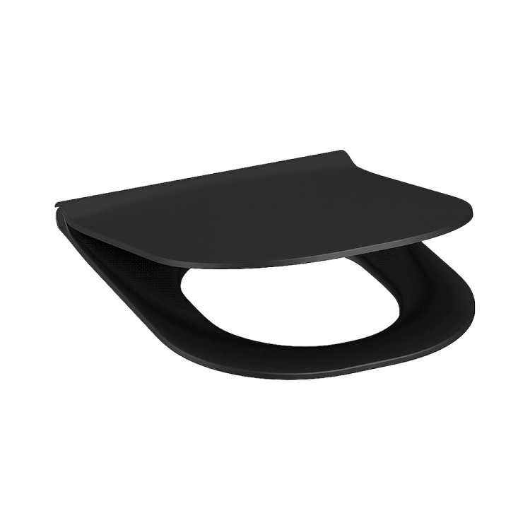 Tualetes poda vāks ar Soft Close QR JIKA MIO, melns matēts