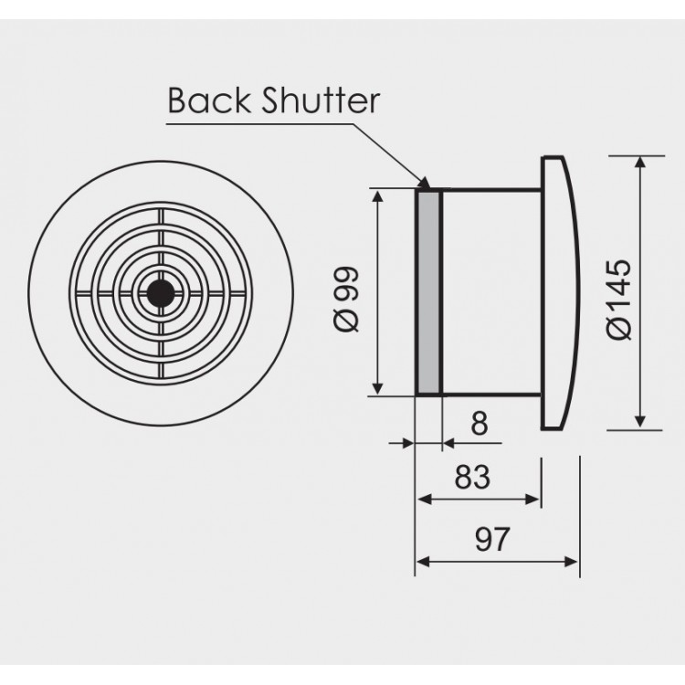 Sadzīves ventilators MMotors JSC MM 100v D100 105 A