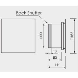 Sadzīves ventilators MMotors JSC MMP D100 105 BG, balts