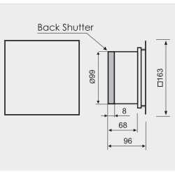 Sadzīves ventilators MMotors JSC MMP D100 169 BZ, balts/zelta